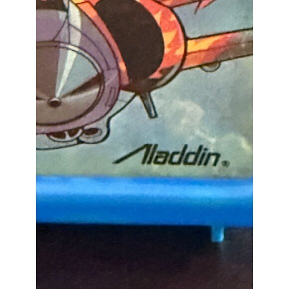 Vintage Ring Raiders Aladdin Lunchbox Thermos 1988 Matchbox Fighter Jets Blue - Picture 9 of 16